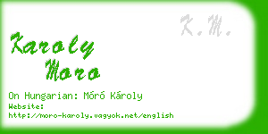 karoly moro business card